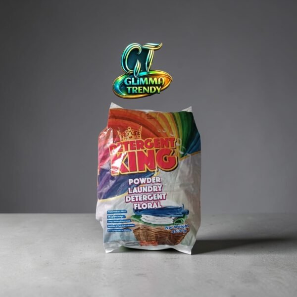 Detergent King Soap Powder 4.5 kg large laundry detergent bag for washing clothes.